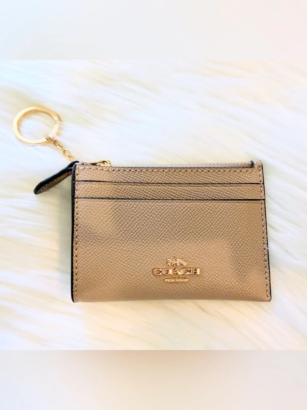 Coach Leather Keychain Card Wallet